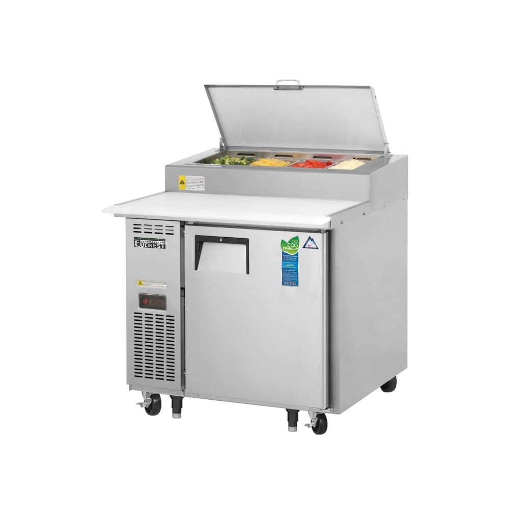 Everest Refrigeration EPPR1 35 5/8" EPP Series Pizza Prep Table w/ Refrigerated Base, 115v