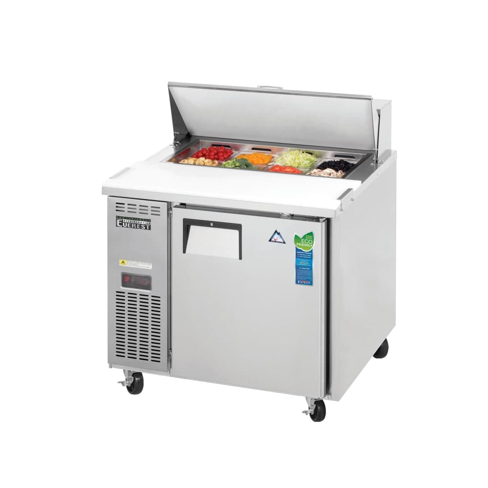 Everest Refrigeration EPR1-24 35 5/8" EP Series Sandwich/Salad Prep Table w/ Refrigerated Base, 115v