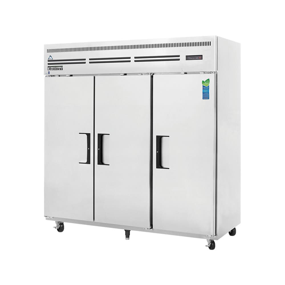 Everest Refrigeration ESF3 74 3/4" ES Series Three Section Reach In Freezer, (3) Left/Right Hinge Solid Doors, 115v