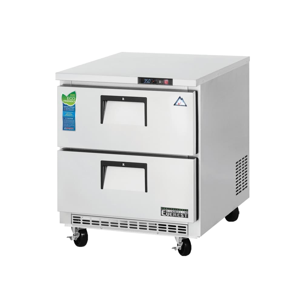 Everest Refrigeration ETBR1-D2 27 3/4" W Undercounter Refrigerator w/ (1) Section & (2) Drawers, 115v