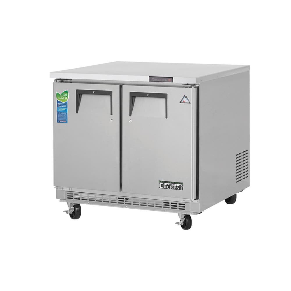 Everest Refrigeration ETBSF2 35 5/8" W Undercounter Freezer w/ (2) Sections & (2) Doors, 115v