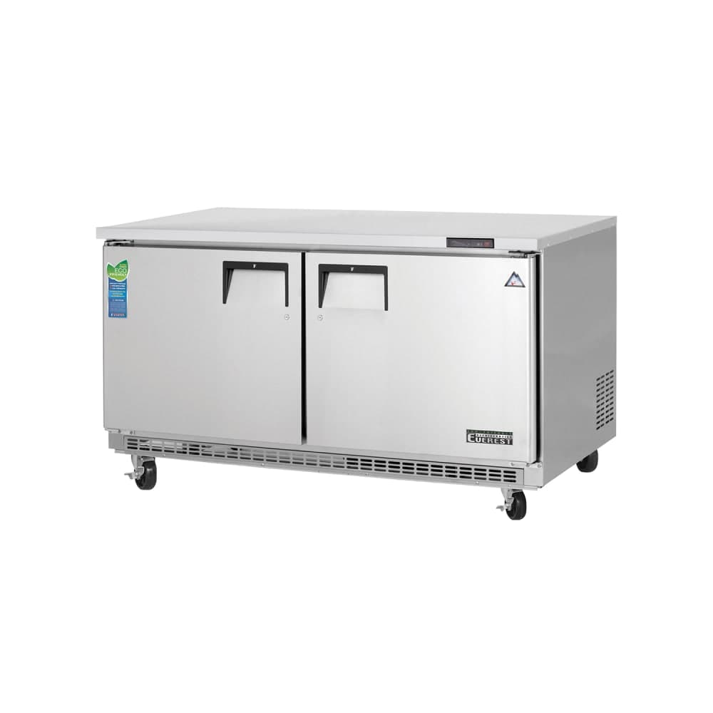 Everest Refrigeration ETBWF2 59 1/4" W Undercounter Freezer w/ (2) Sections & (2) Doors, 115v