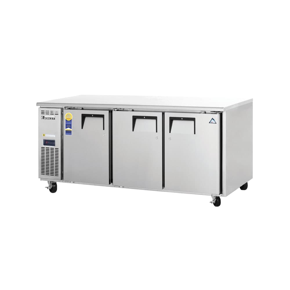 Everest Refrigeration ETF3 71 1/8" W Undercounter Freezer w/ (3) Sections & (3) Doors, 115v
