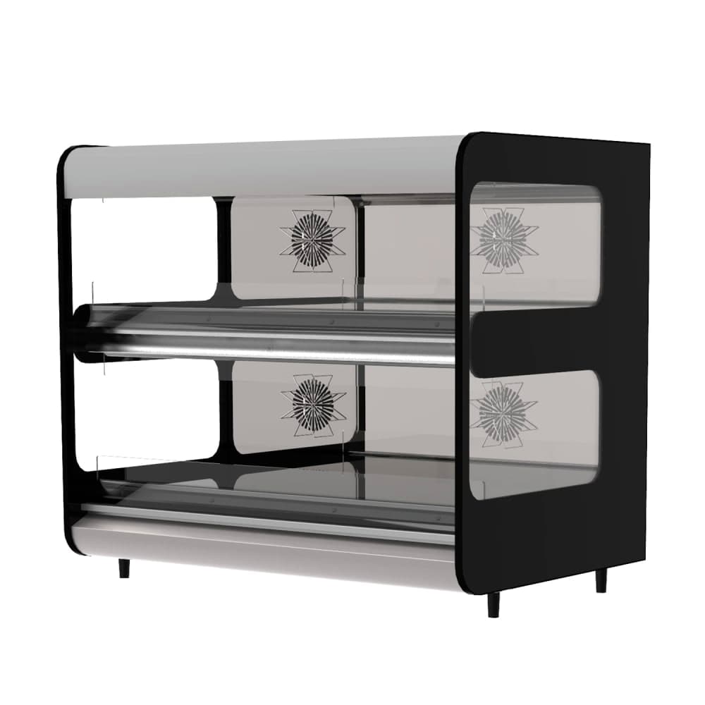 Flexeserve 38 3/10" Self Service Countertop Heated Display Case - (2) Shelves, 208v (2T-1000)