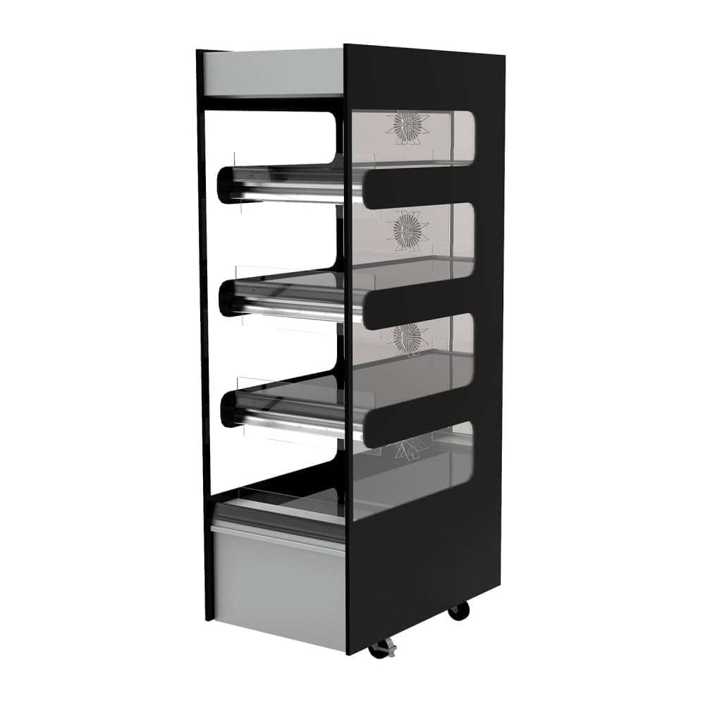 Flexeserve 21 2/5" Self Service Floor Model Heated Display Case - (4) Shelves, 208v (4T-600)