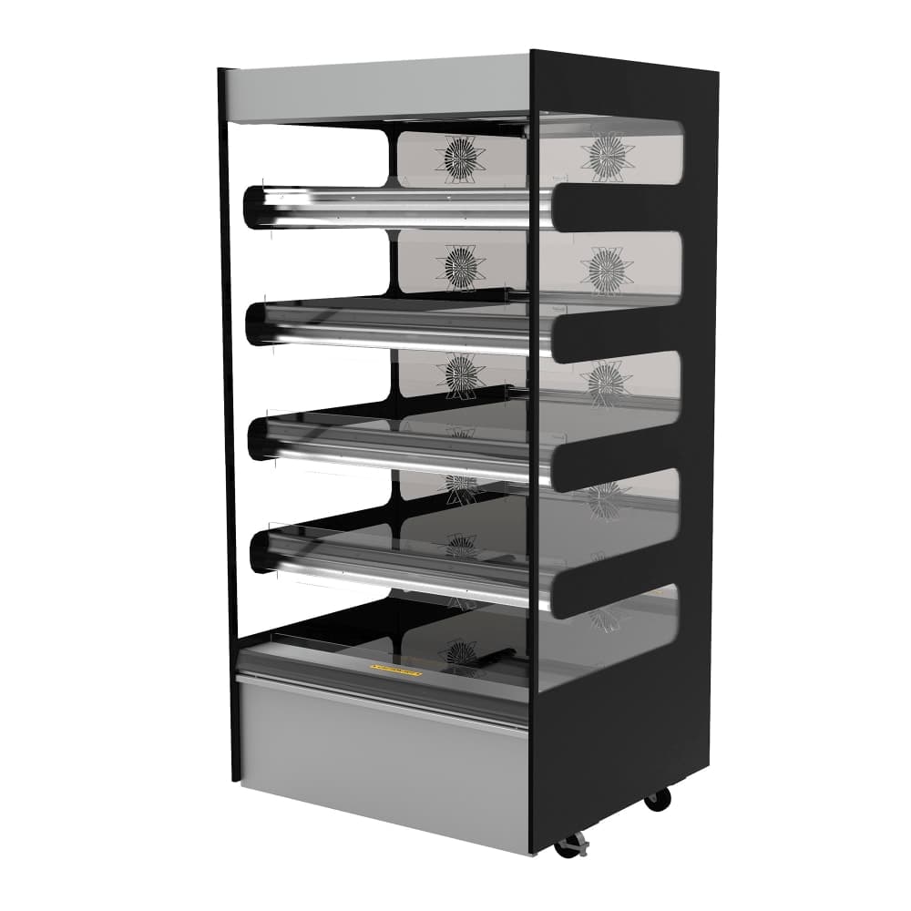 Flexeserve 38 3/10" Self Service Floor Model Heated Display Case - (5) Shelves, 208v (5T-1000)