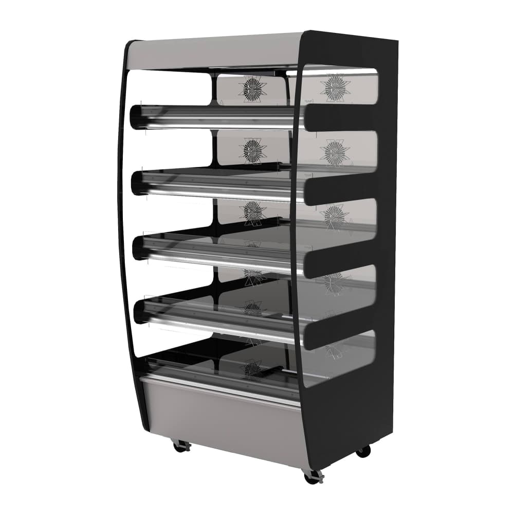Flexeserve 38 3/10" Self Service Floor Model Heated Display Case - (5) Shelves, 208v (5T-1000C)