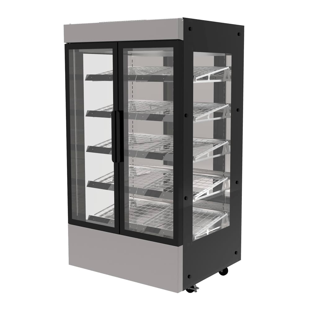 Flexeserve 38 7/10" Self Service Floor Model Heated Display Case - (10) Shelves, 208v (HUB-1000)