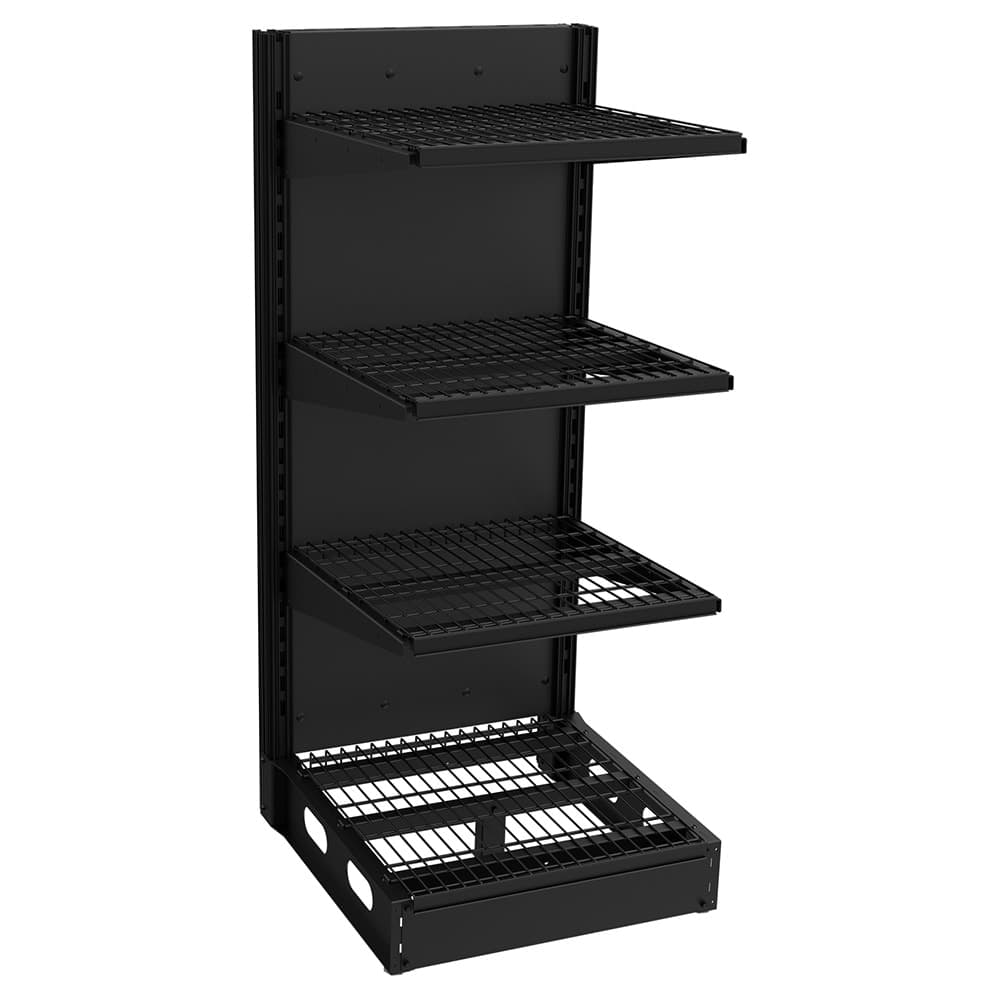 Imageworks S022460BW Planniq Strong® 4 Shelf Beer Cave Cooler Starter Shelving Unit - 26 3/4"L x 28"W x 60"H