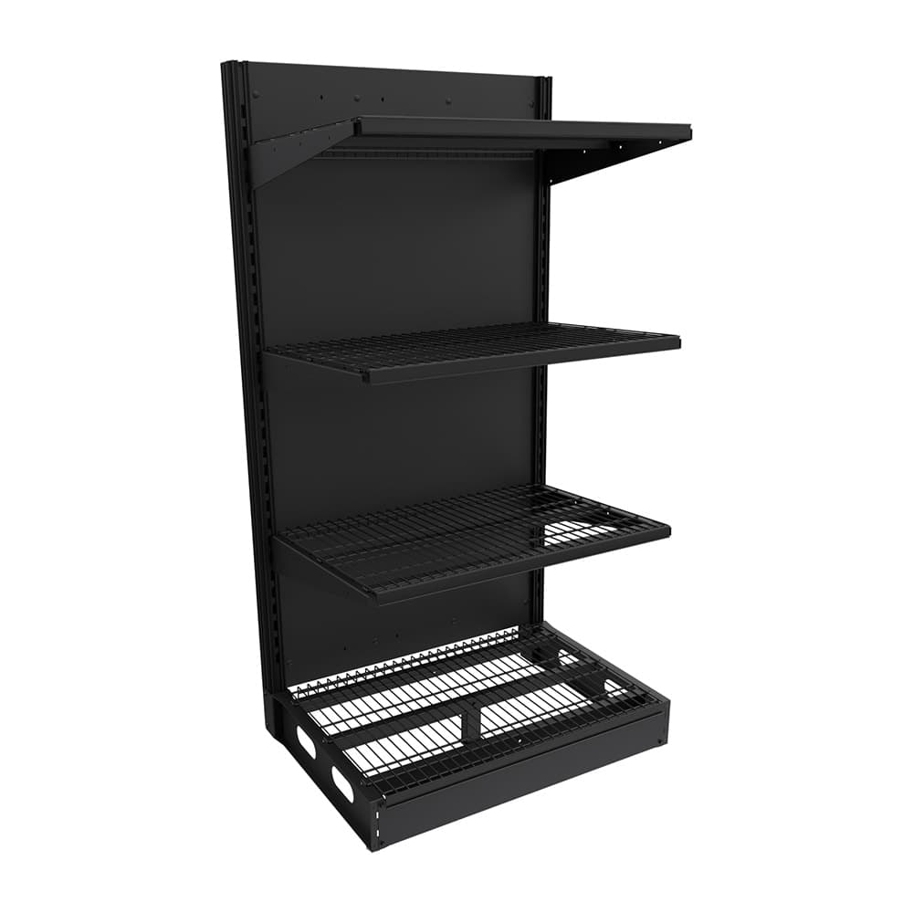 Imageworks S032472BW Planniq Strong® 4 Shelf Beer Cave Cooler Starter Shelving Unit - 38 3/4"L x 28"W x 72"H