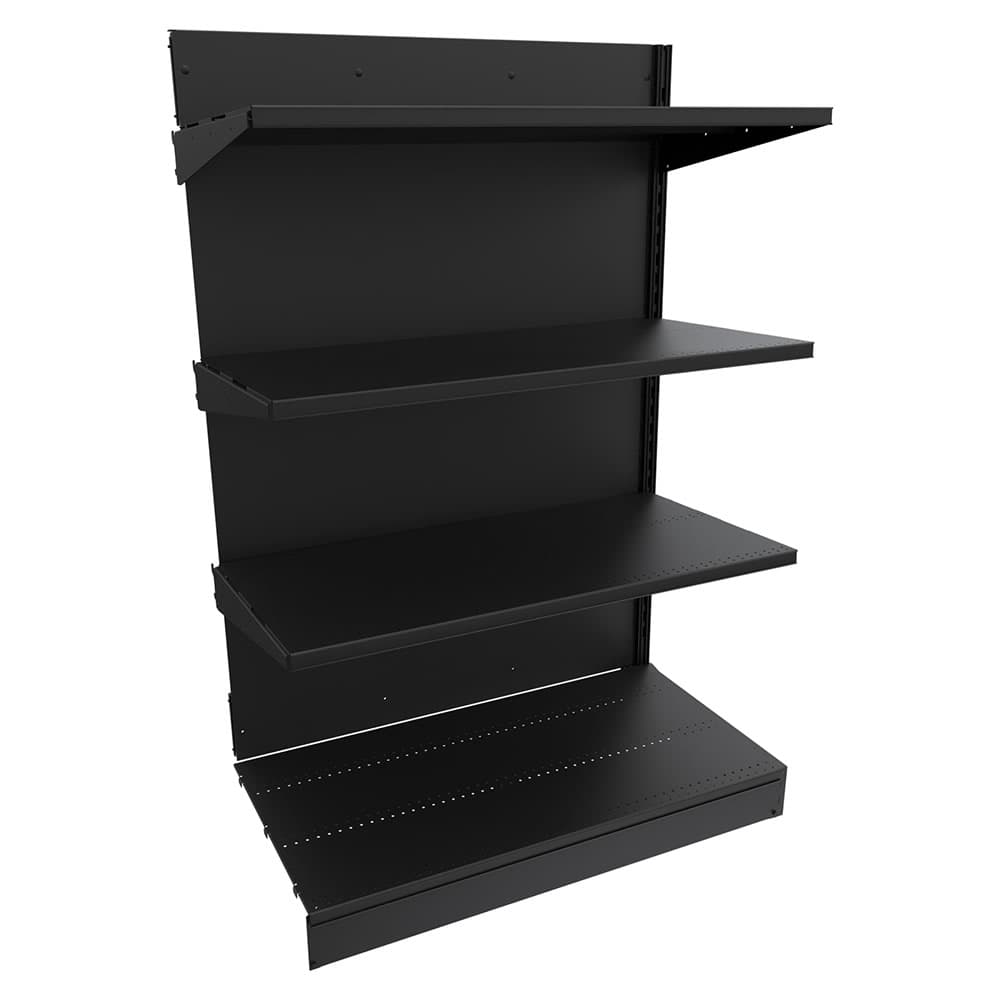 Imageworks S042472BS Planniq Strong® 4 Shelf Beer Cave Cooler Starter Shelving Unit - 50 3/4"L x 28"W x 72"H