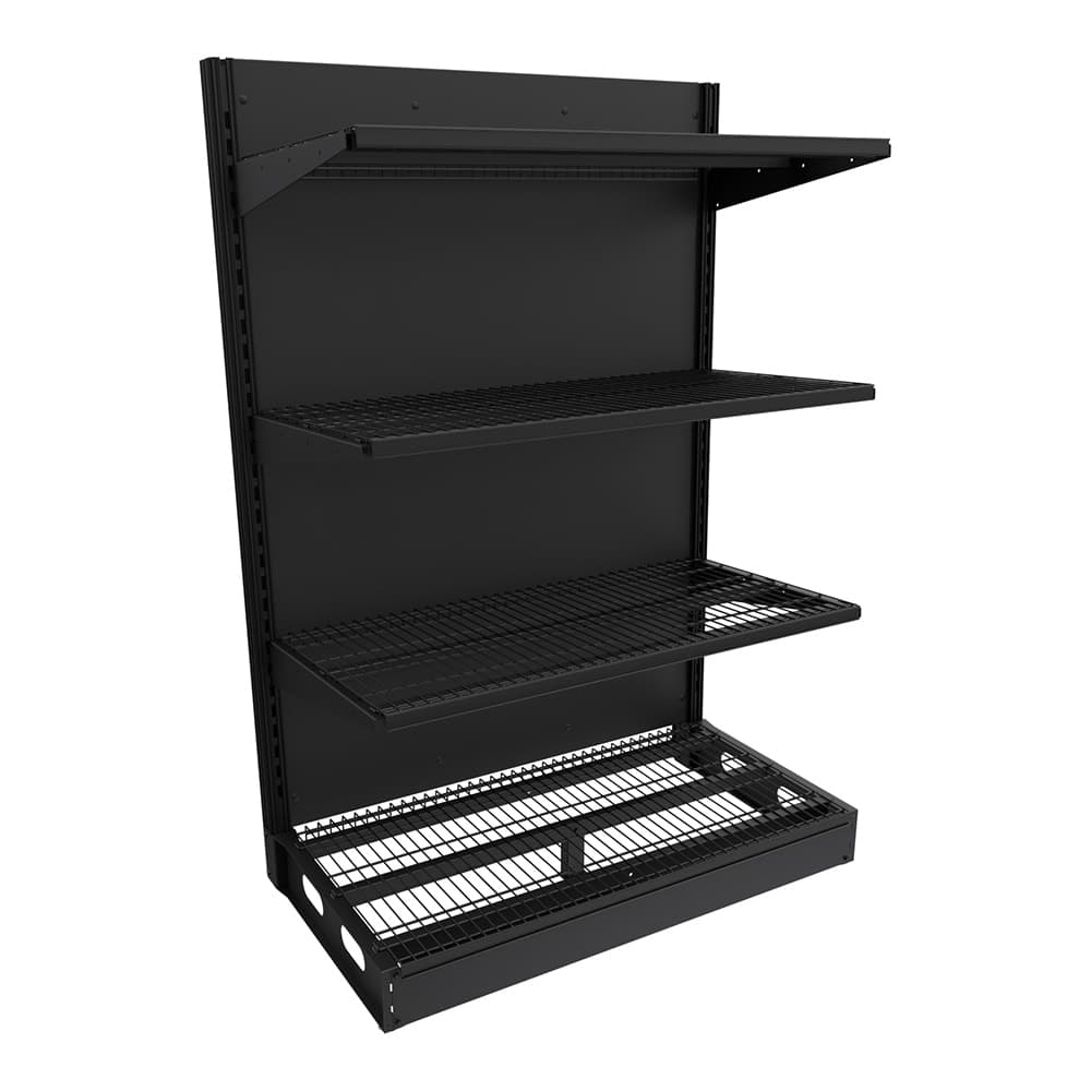 Imageworks S042472BW Planniq Strong® 4 Shelf Beer Cave Cooler Starter Shelving Unit - 50 3/4"L x 28"W x 72"H