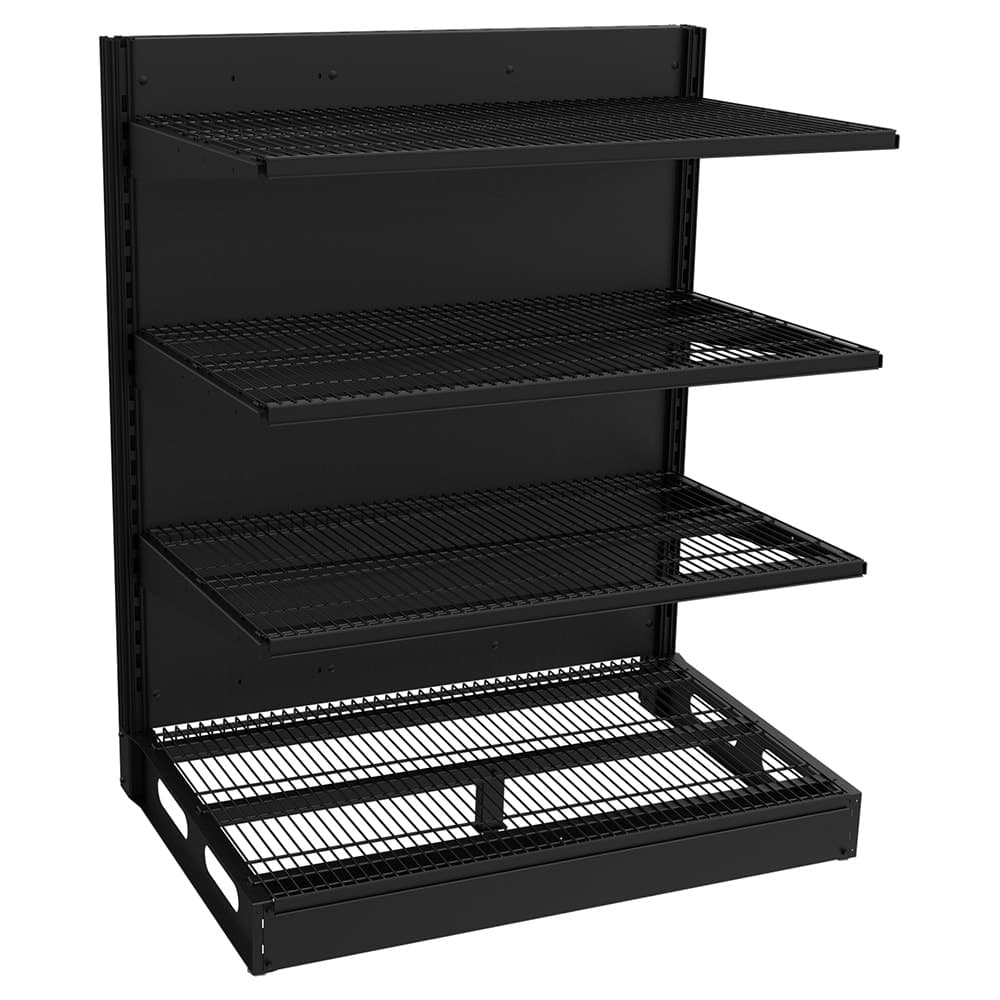 Imageworks S043060BW Planniq Strong® 4 Shelf Beer Cave Cooler Starter Shelving Unit - 50 3/4"L x 34"W x 60"H
