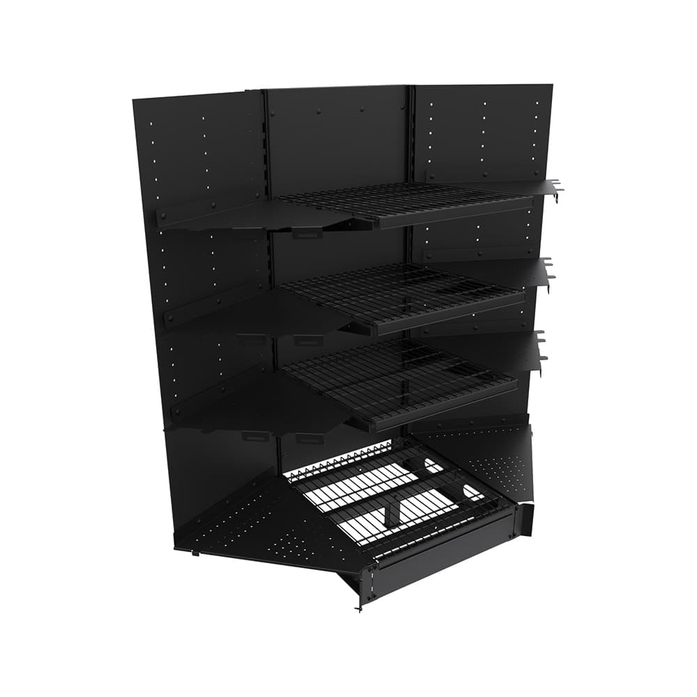 Imageworks S2460C Planniq Strong® 4 Shelf Beer Cave Cooler Corner Shelving Unit - 48"L x 48"W x 60"H