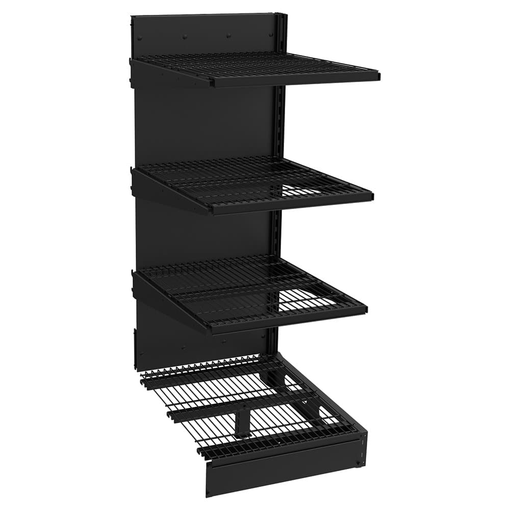 Imageworks SA023060BW Planniq Strong® 4 Shelf Beer Cave Cooler Add-On Shelving Unit - 26 3/4"L x 34"W x 60"H