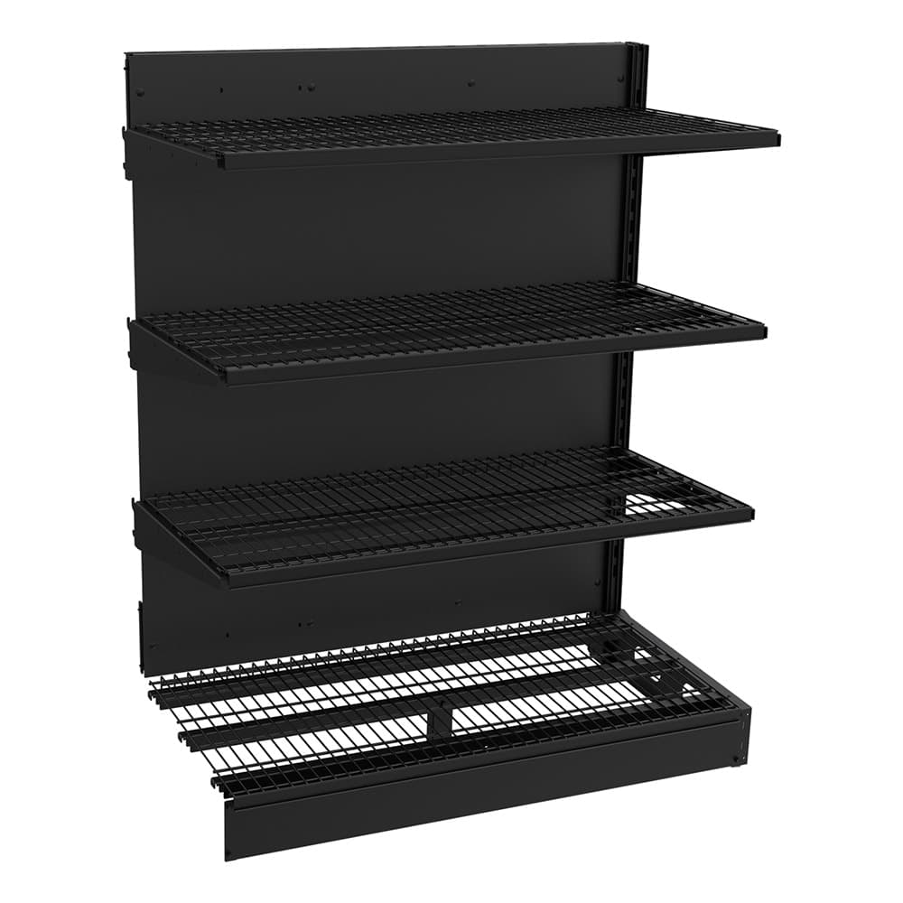 Imageworks SA042460BW Planniq Strong® 4 Shelf Beer Cave Cooler Add-On Shelving Unit - 50 3/4"L x 28"W x 60"H
