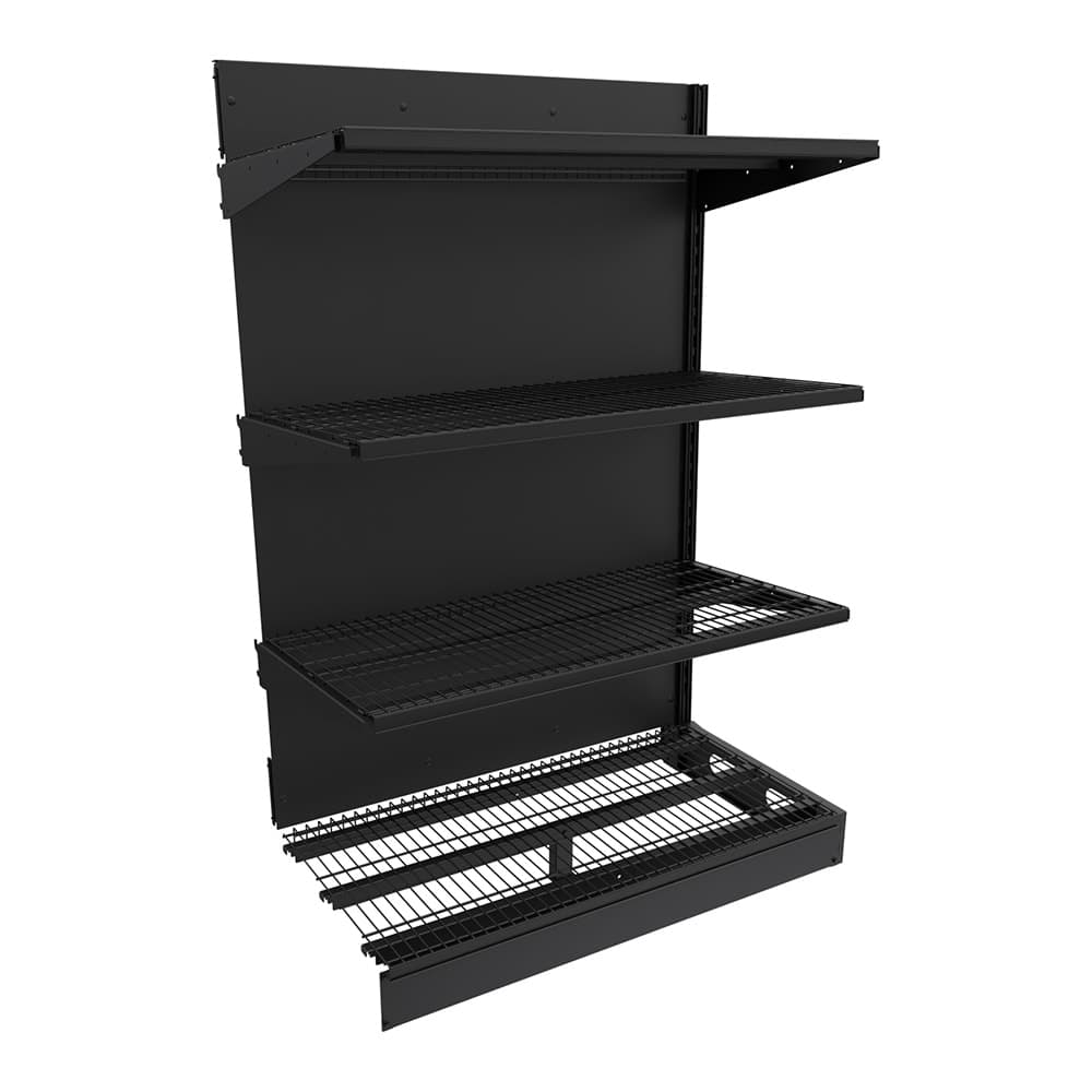 Imageworks SA042472BW Planniq Strong® 4 Shelf Beer Cave Cooler Add-On Shelving Unit - 50 3/4"L x 28"W x 72"H