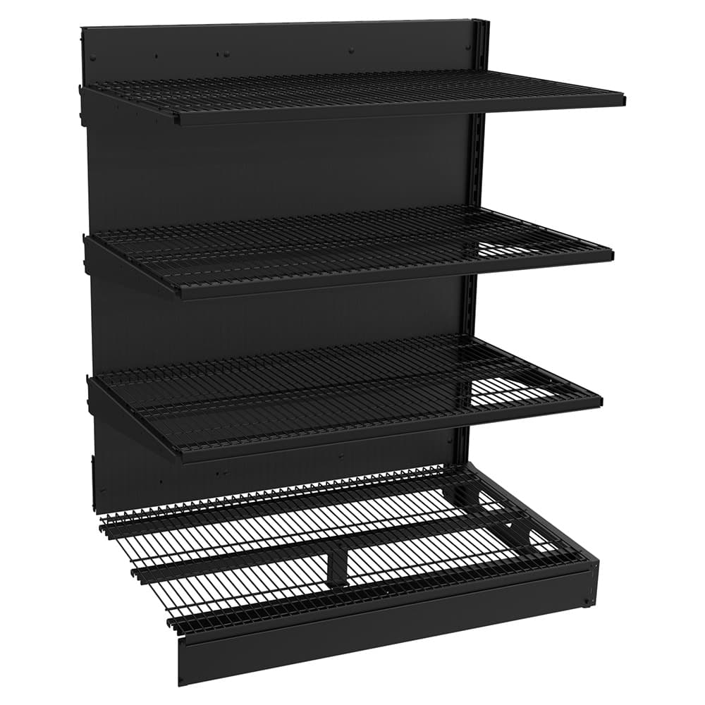 Imageworks SA043060BW Planniq Strong® 4 Shelf Beer Cave Cooler Add-On Shelving Unit - 49 3/4"L x 34"W x 60"H