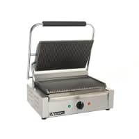Equipex PANINI/1 Single Commercial Panini Press w/ Cast Iron Grooved Plates, 120v thumbnail 2
