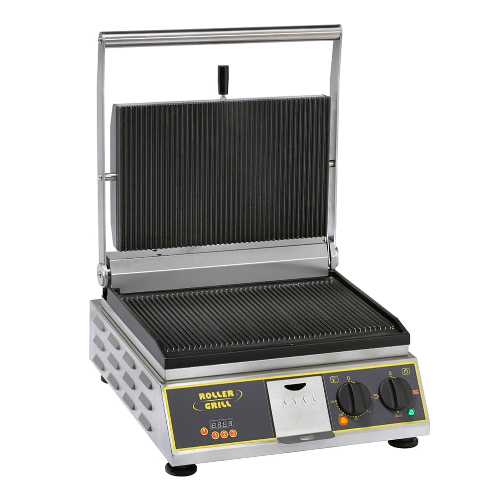 Equipex PANINI PREMIUM Single Commercial Panini Press w/ Cast Iron Grooved & Smooth Plates, 208-240v/1ph
