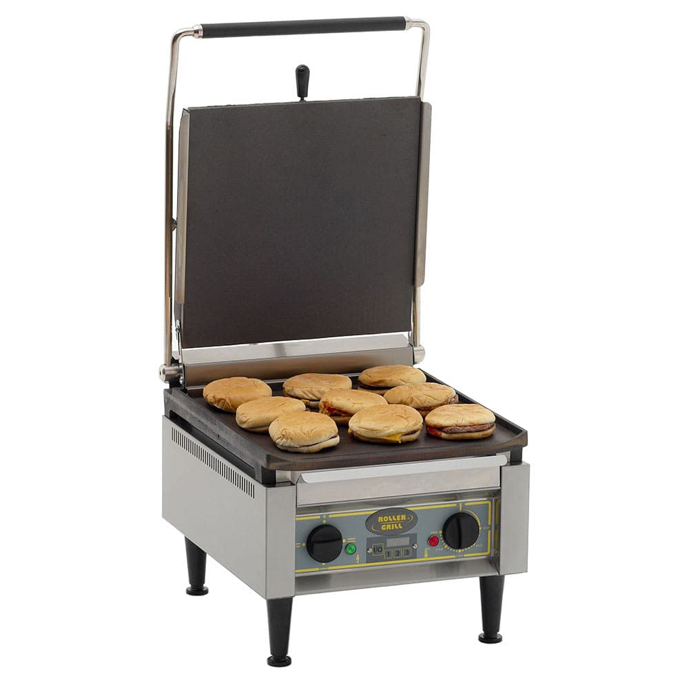 Equipex PANINI XL/1 Single Commercial Panini Press w/ Cast Iron Smooth Plates, 120v