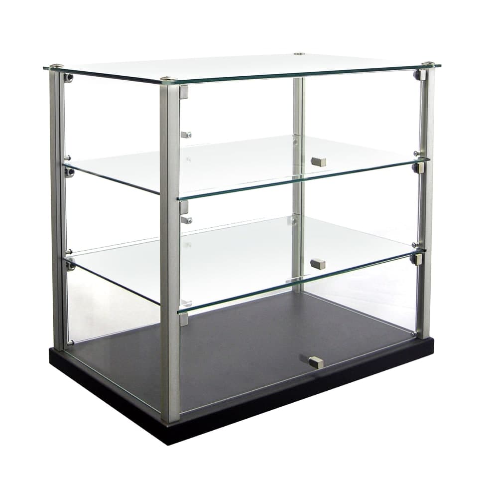 Equipex TN583 3 Tier Enclosed Dual Service Pass-Thru Display w/ (2) Glass Shelves