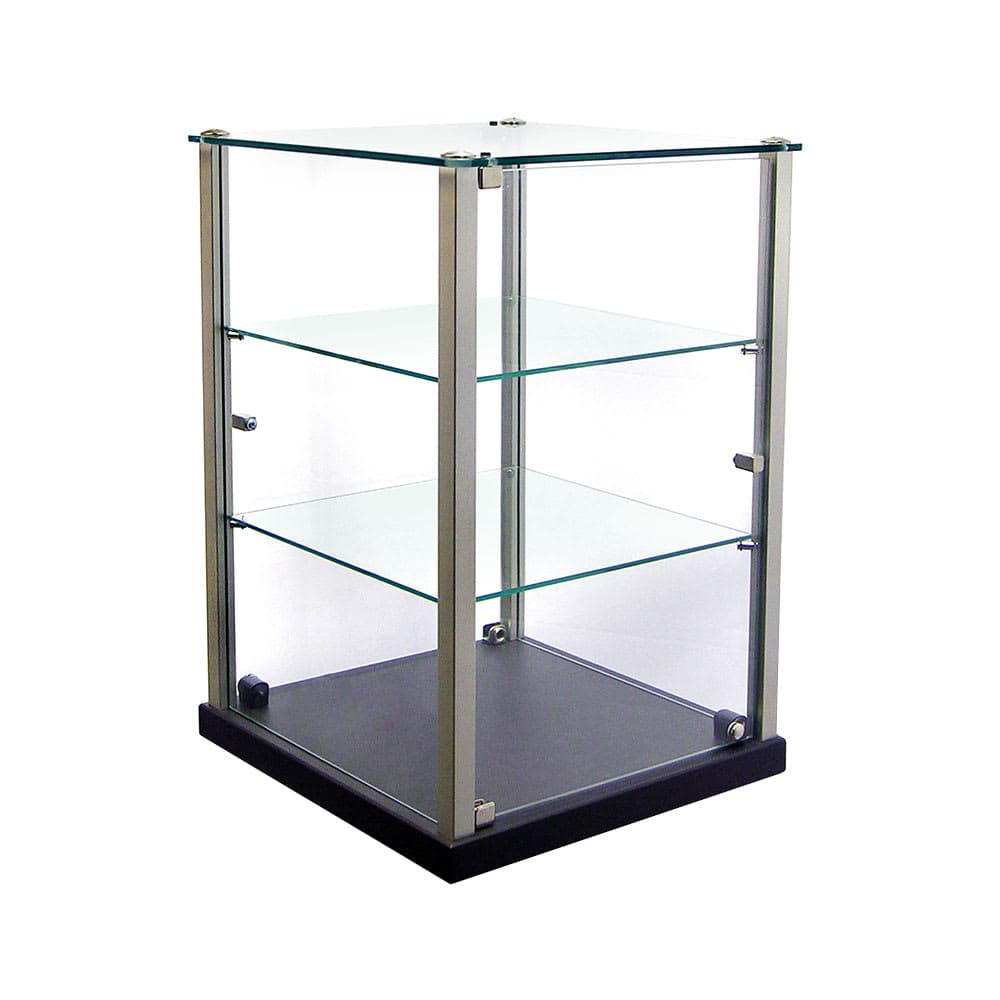 Equipex TP353 Enclosed Pass Thru Display w/ (2) Glass Vertical Door, 14x14x 20 3/4"
