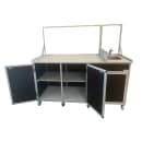 Monsam Enterprises 66" Food Cart w/ 10"D Sink & Sneeze Guard (FSC-01) thumbnail 2