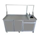 Monsam Enterprises 66" Food Cart w/ 10"D Sink & Sneeze Guard (FSC-01) thumbnail 4