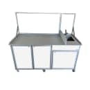 Monsam Enterprises 66" Food Cart w/ 10"D Sink & Sneeze Guard (FSC-01) thumbnail 8
