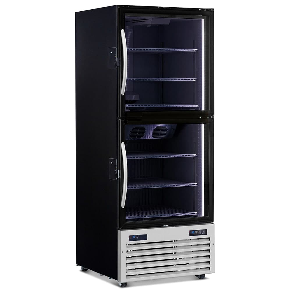 Minus Forty 22-UDGH-L2-BK-BI-FS 30" One Section Glass Door Merchandiser - (2) Right Hinge Doors, Black, 115v