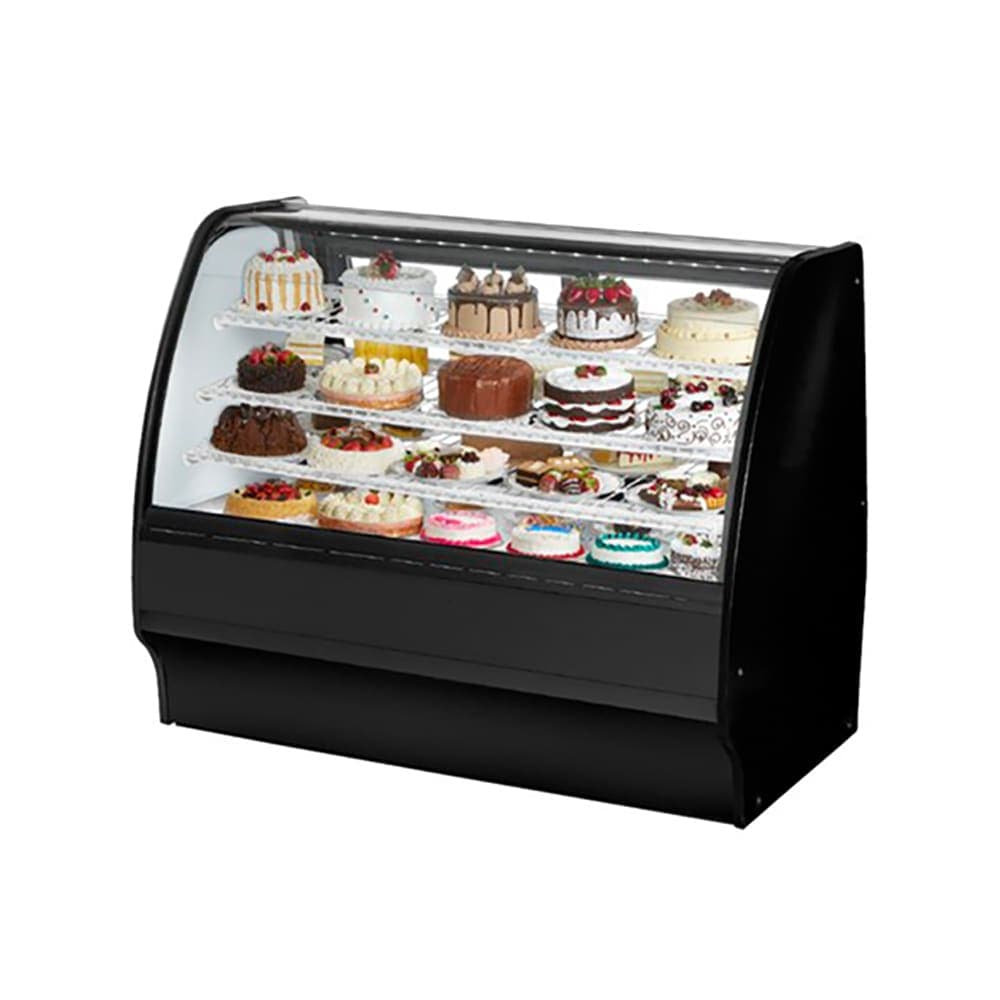True TGM-R-59-SC/SC-B-W 59 1/4" Full Service Bakery Case w/ Curved Glass - (4) Levels, 115v