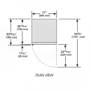 True G4SM-23-HC~TSL01 27 1/2" Self Service Bakery Display Case w/ Straight Glass, (5) Levels, Black, 115v thumbnail 3