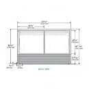 True TCGG-72-S-HC-LD 72-1/4" Full Service Deli Case w/ Curved Glass - (3) Levels, 115v thumbnail 2