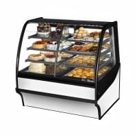 True TDM-DZ-48-GE/GE-B-W 48 1/4" Full Service Dual Zone Bakery Case w/ Curved Glass - (4) Levels, 115v thumbnail 4