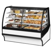 True TDM-DZ-59-GE/GE-B-W 59 1/4" Full Service Dual Zone Bakery Case w/ Curved Glass - (4) Levels, 115v thumbnail 2