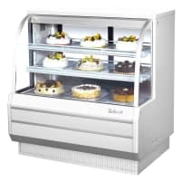 True TDM-R-48-GE/GE-W-W 48 1/4" Full Service Bakery Case w/ Curved Glass - (4) Levels, 115v thumbnail 2
