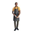 Hedley & Bennett Full Length Bib Apron w/ (2) Pockets - 33" x 30", Cotton, Peppercorn Grey (HB001208) thumbnail 3