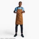 Hedley & Bennett Full Length Bib Apron w/ (2) Pockets - 33" x 30", Cotton, Denver Brown (HB001634) thumbnail 3