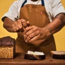 Hedley & Bennett Full Length Bib Apron w/ (2) Pockets - 33" x 30", Cotton, Denver Brown (HB001635) thumbnail 3