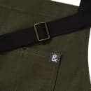 Hedley & Bennett Full Length Bib Apron w/ (2) Pockets - 39 1/2" x 37", Cotton, Olive Green (HB001639) thumbnail 2