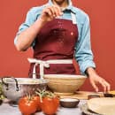 Hedley & Bennett Full Length Bib Apron w/ (2) Pockets - 33" x 30", Cotton, House Red (HB001676) thumbnail 3