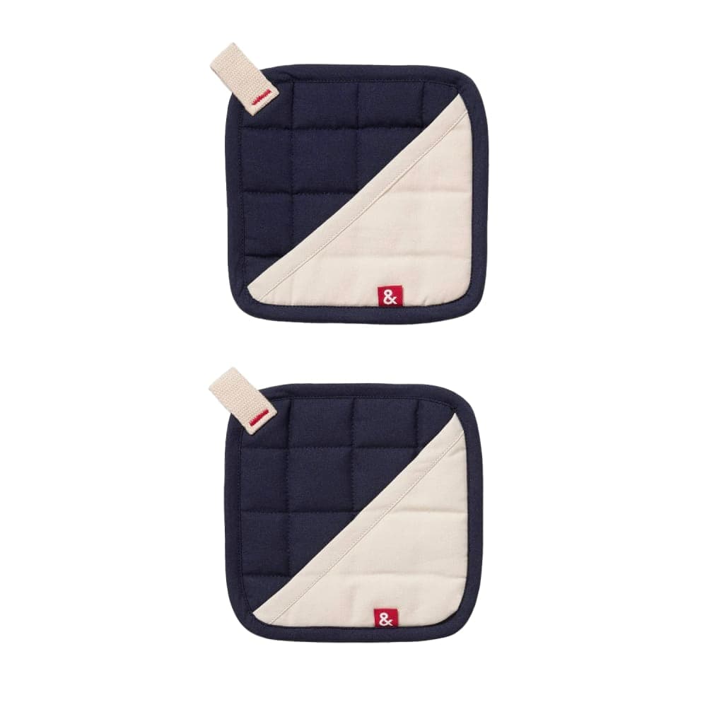 Hedley & Bennett 8" Square Pot Holder - Cotton, Blueberry Blue (HB001698)