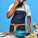 Hedley & Bennett Full Length Bib Apron w/ (2) Pockets - 33" x 30", Cotton, Midnight Cider Blue (HB001747) thumbnail 3