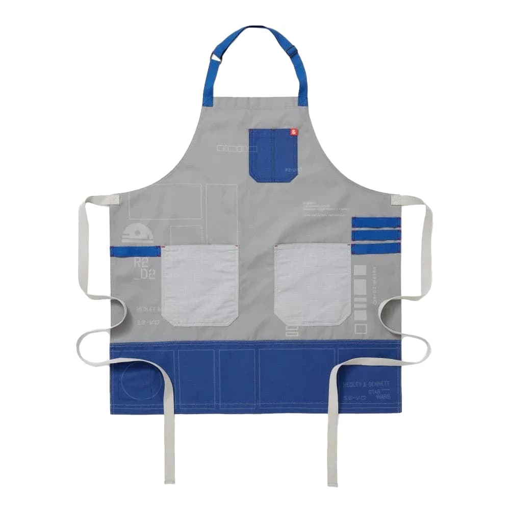 Hedley & Bennett Full Length Bib Apron w/ (2) Pockets - 33" x 30", Cotton, STAR WARS™ R2-D2 (HB001800 (CTFD-ESS-SWR2))
