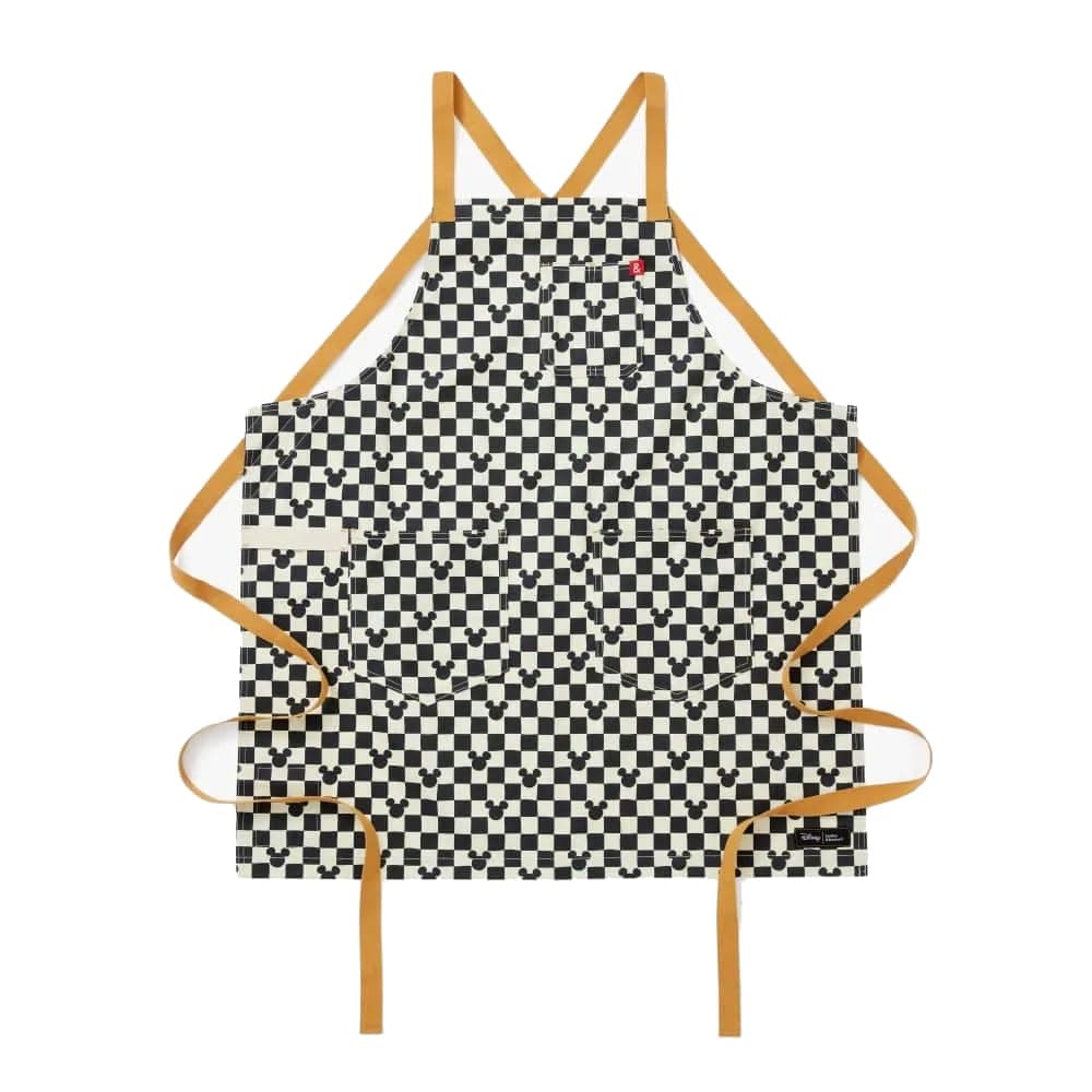 Hedley & Bennett Full Length Bib Apron w/ (2) Pockets - 33" x 30", Cotton, Mickey Mouse (HB002603 (AXB-MKCH-PRNT))