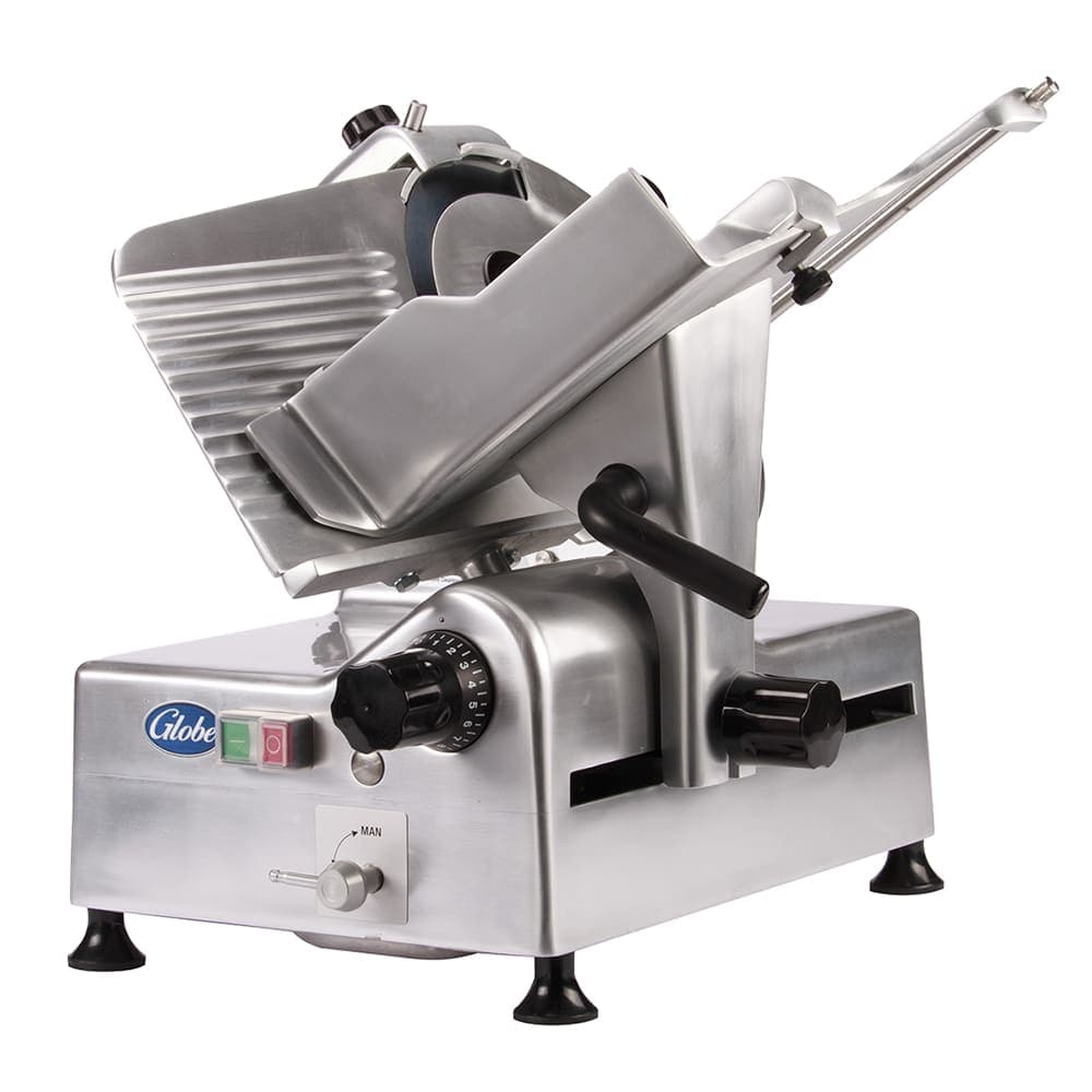 Globe G12A Automatic Meat & Cheese w/ 12" Blade, Belt Driven, Aluminum, 1/2 hp