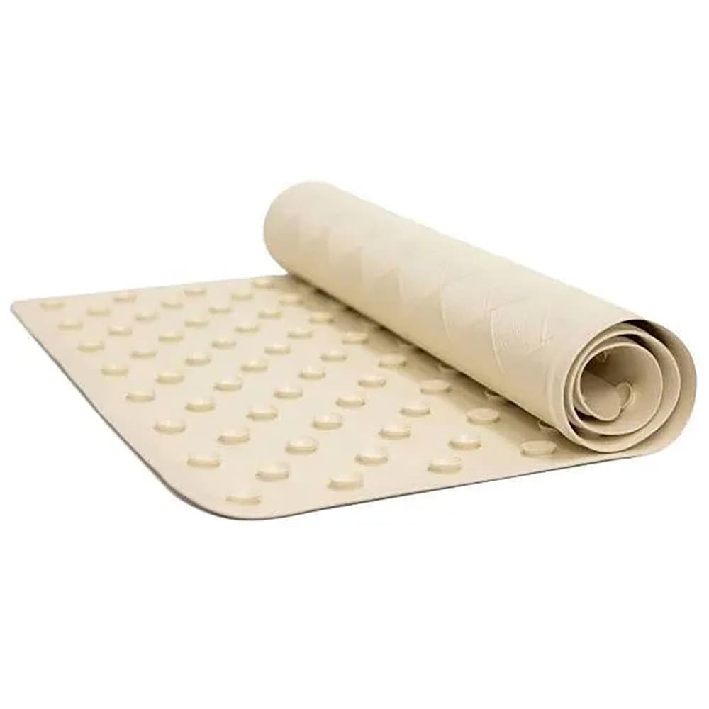 Hospitality 1 Source Bathmat w/ Suction Backing - 28" x 16", Rubber, Ecru (1628BM-EC)