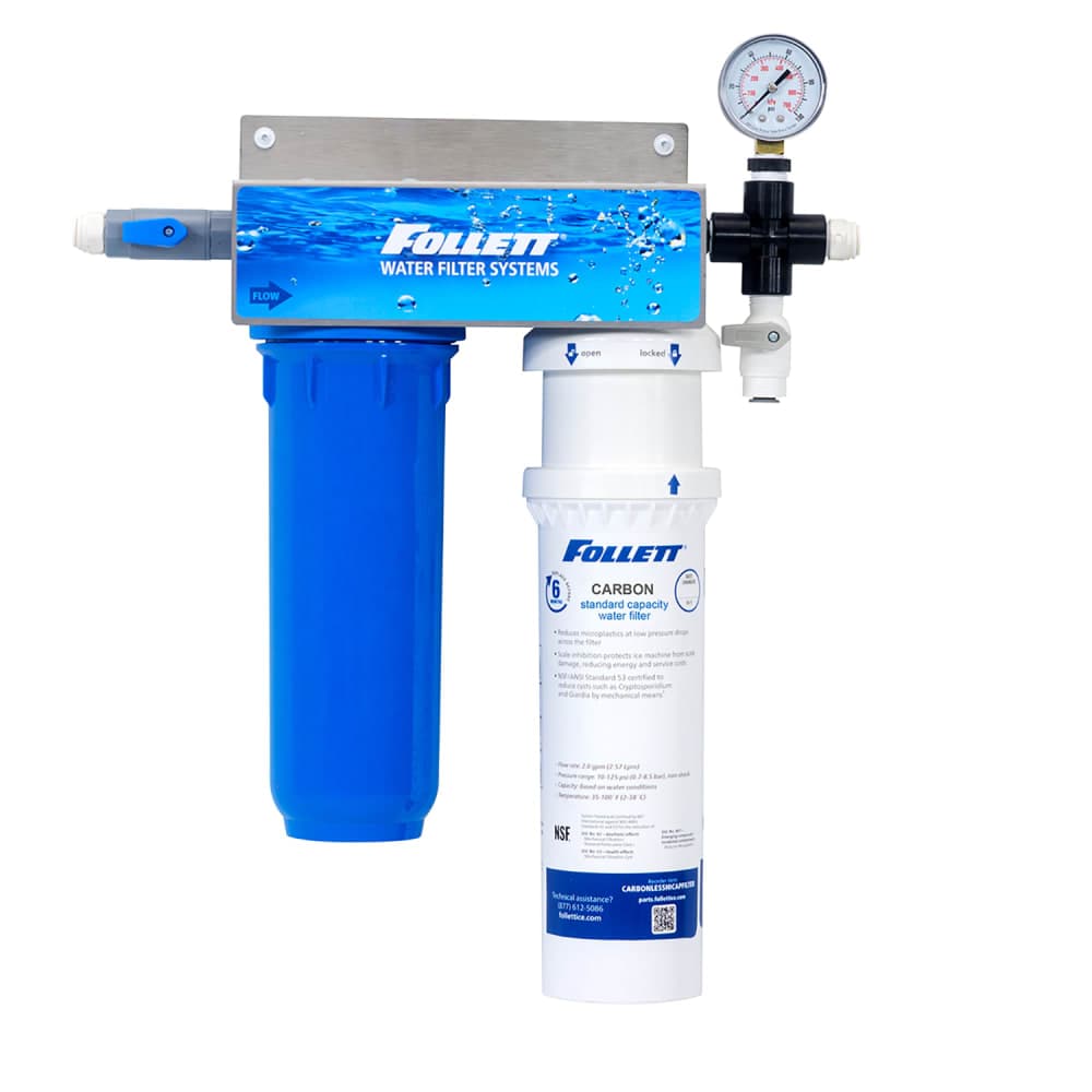 Follett CARBONSTDCAPSYSTEM Single Water Filter System - 5,000 gal Capacity, 0.5 Microns