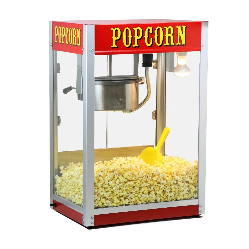 Paragon Popcorn Machine w/ 8 oz Kettle & Red Finish, 120v (1108110)